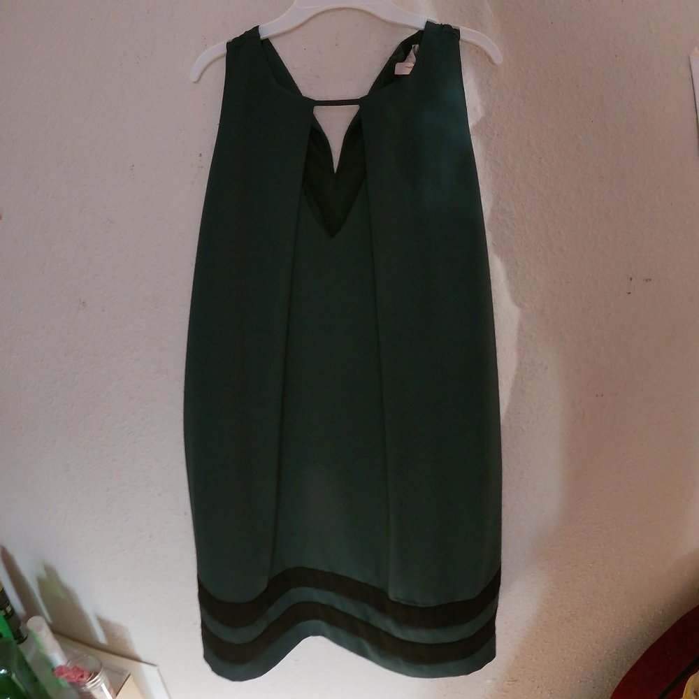 Green Dress with Deep Cut